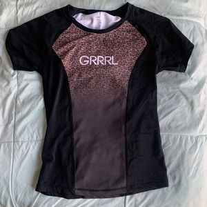 Leopard‎ print GRRRL Rash guard